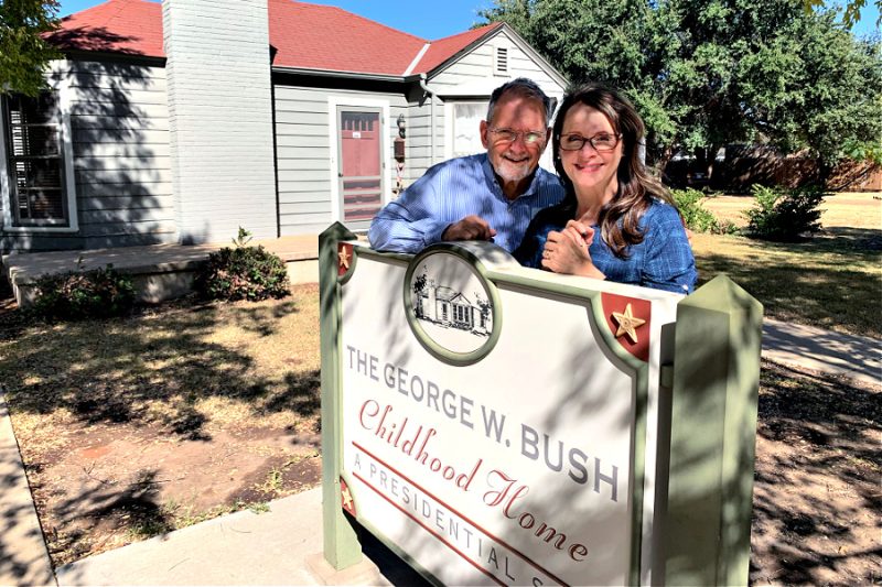 West Texas travel to Midland to visit historic house that was home to former U.S. Presidents George W. Bush and George H.W. Bush from 1951 to 1955.