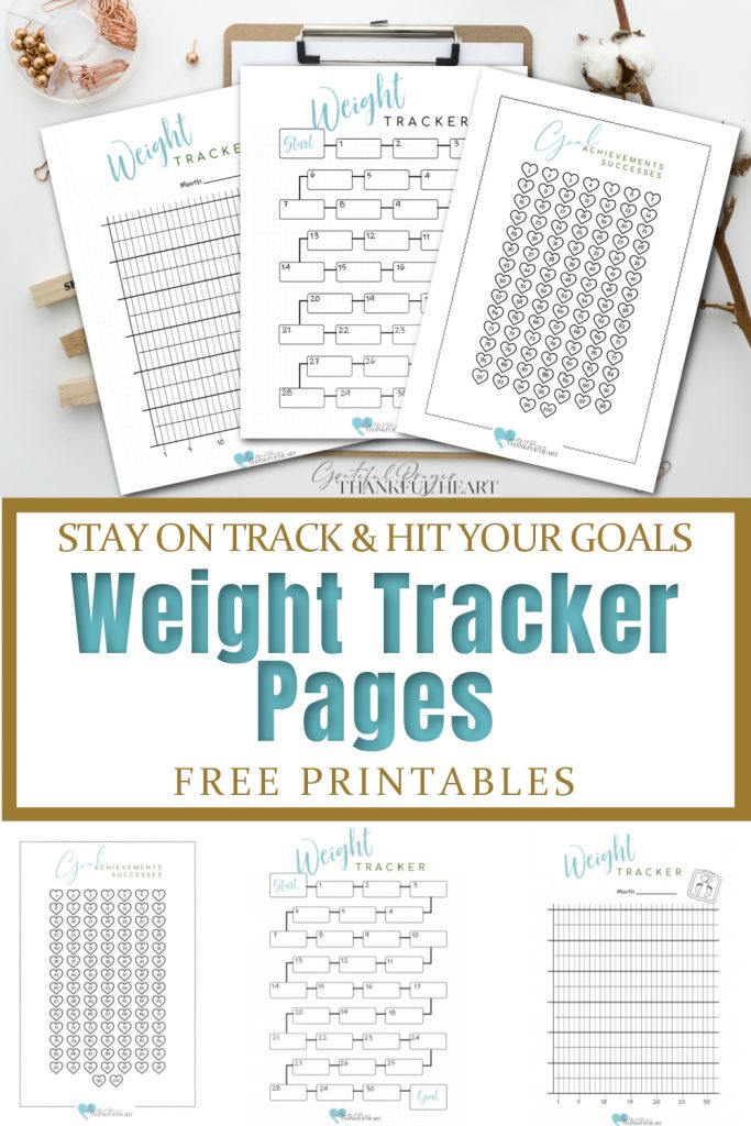 FREE weight loss tracker printable PDF download to chart your progress, stay on track and hit your goals for fitness and strong body health. 