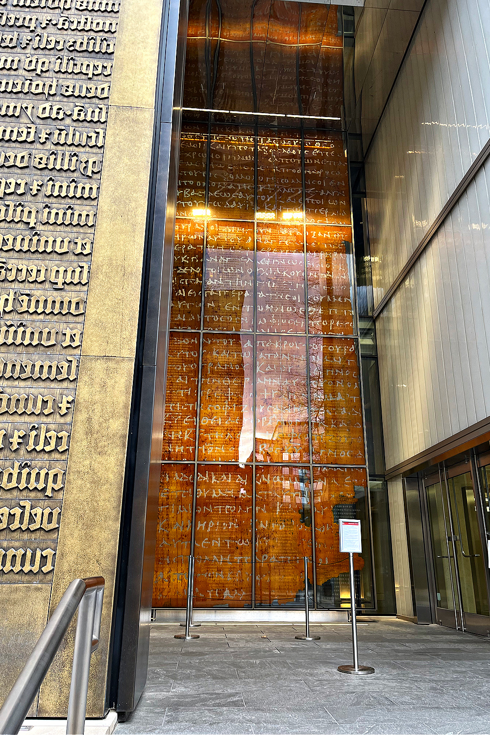40-foot bronze Gutenberg doors at Museum of the Bible