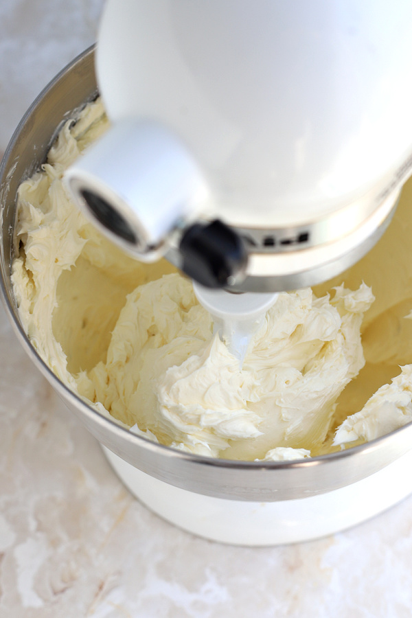 Making the cream cheese filling for NY style cheesecake recipe.