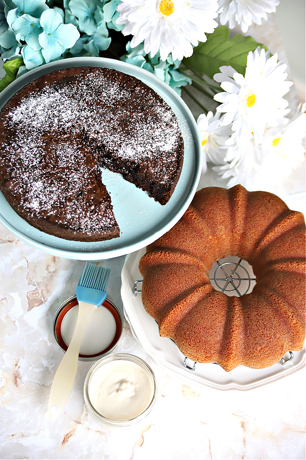 Brownies and Bundt cake pops out when using 3-ingredient easy cake pan release when baking