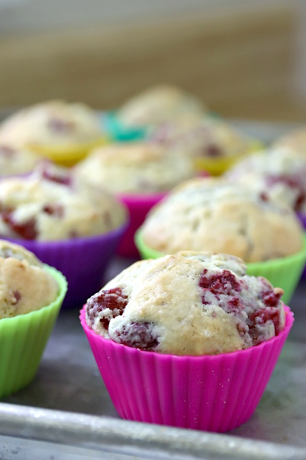 Baked very berry raspberry muffins recipe.