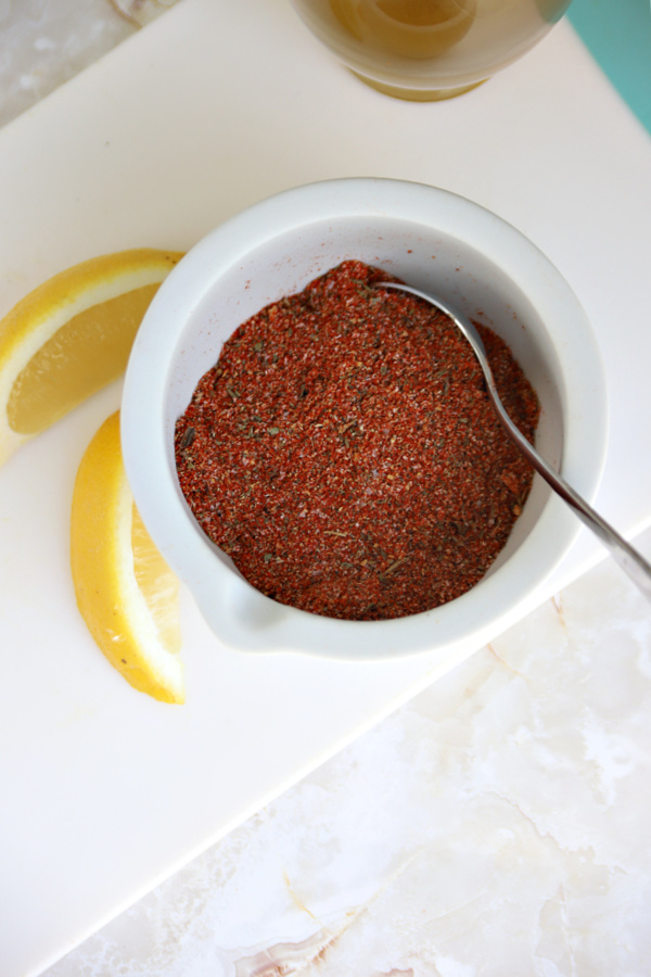 Paprika herb and spice rub for blackened tilapia.