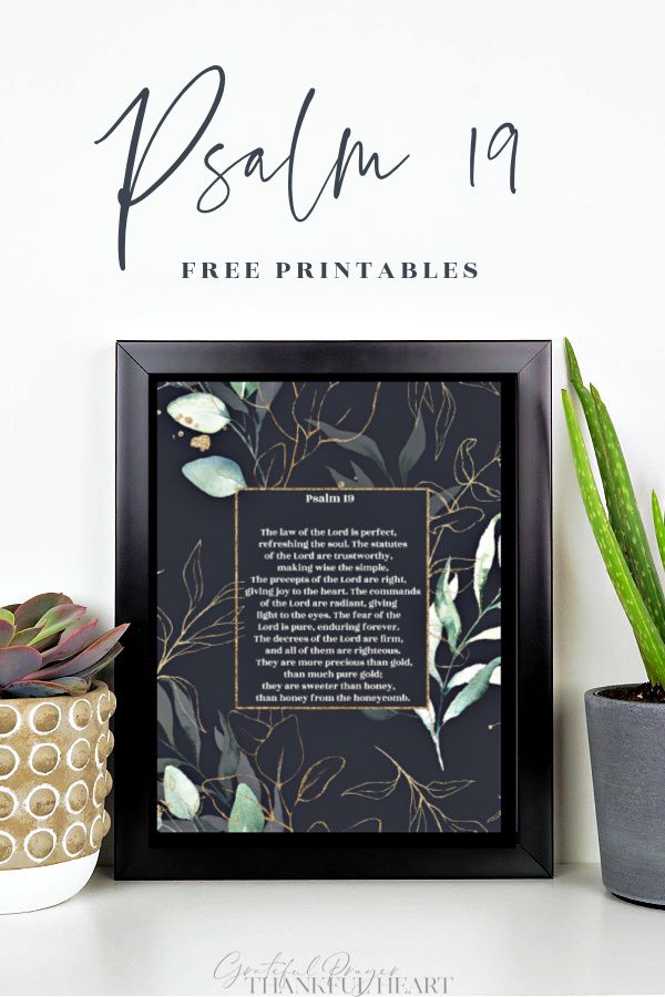 FREE downloadable set of three prints of Psalm 19