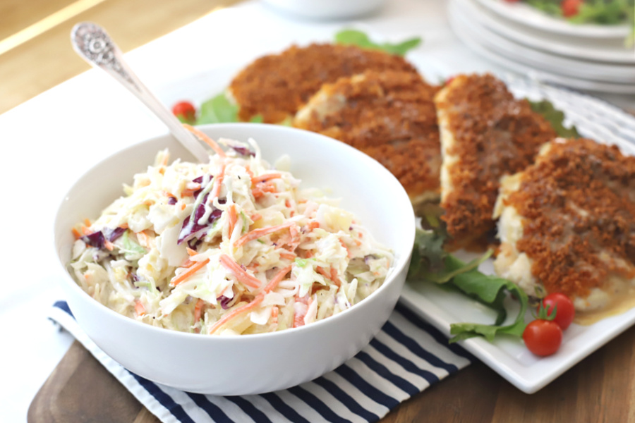 A super easy recipe for pineapple coleslaw with a Hawaiian flair. Great side dish with grilled chicken, pulled pork, burgers and hotdogs.